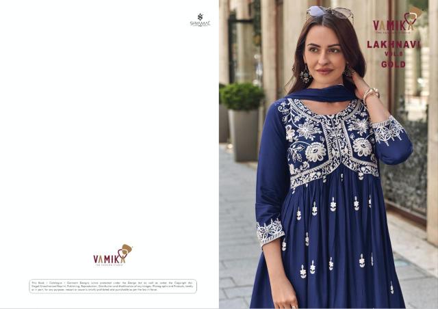 VamikaTM lakhnavi vol 8 gold readymade kurtis wholesale in chennai  - wholesale export